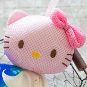 Hello Kitty Bath Ball / Bath Sponge on Rope Pink
